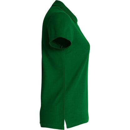 Bottle Green - Back - Clique Womens-Ladies Plain Polo Shirt