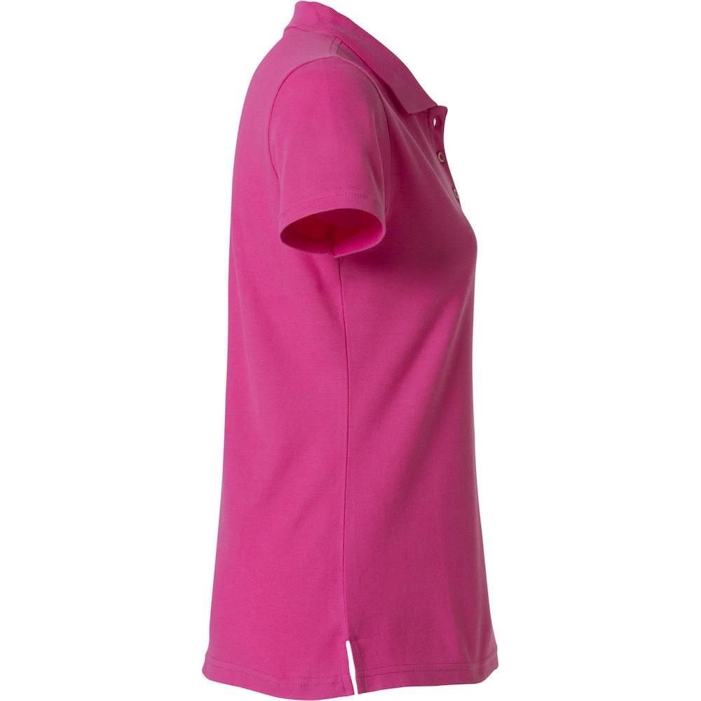 Bright Cerise - Back - Clique Womens-Ladies Plain Polo Shirt