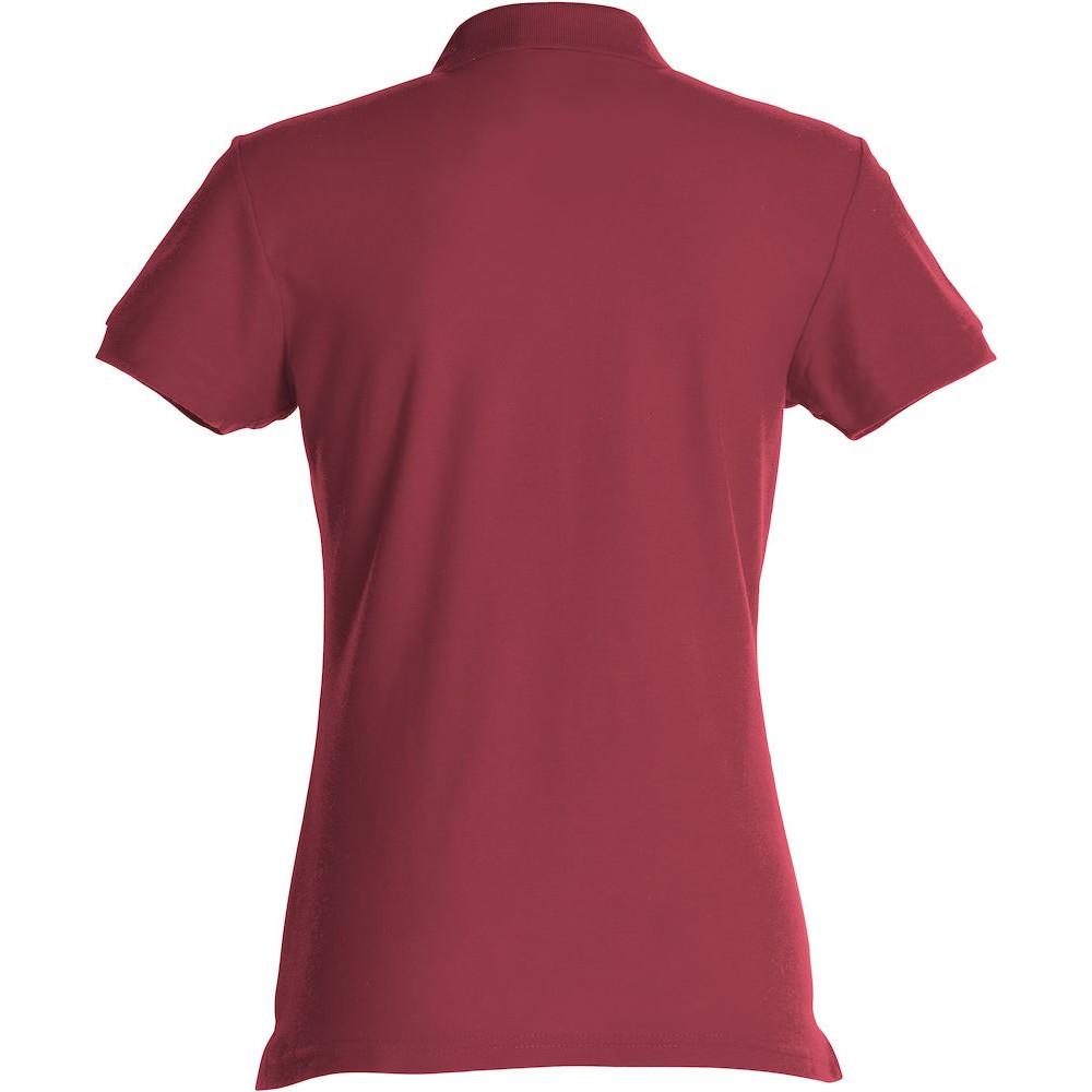 Burgundy - Lifestyle - Clique Womens-Ladies Plain Polo Shirt
