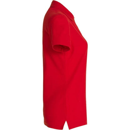 Red - Back - Clique Womens-Ladies Plain Polo Shirt