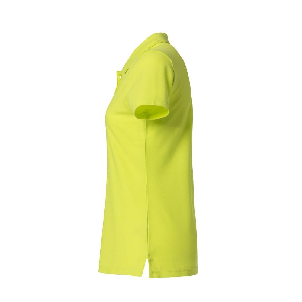 Visibility Green - Side - Clique Womens-Ladies Plain Polo Shirt