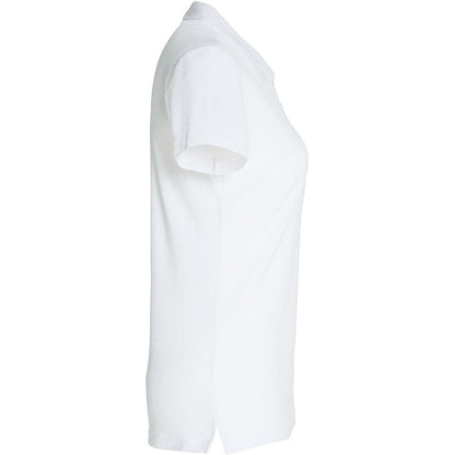 White - Back - Clique Womens-Ladies Plain Polo Shirt