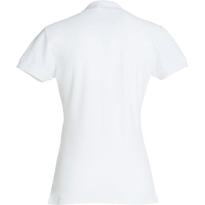 White - Lifestyle - Clique Womens-Ladies Plain Polo Shirt