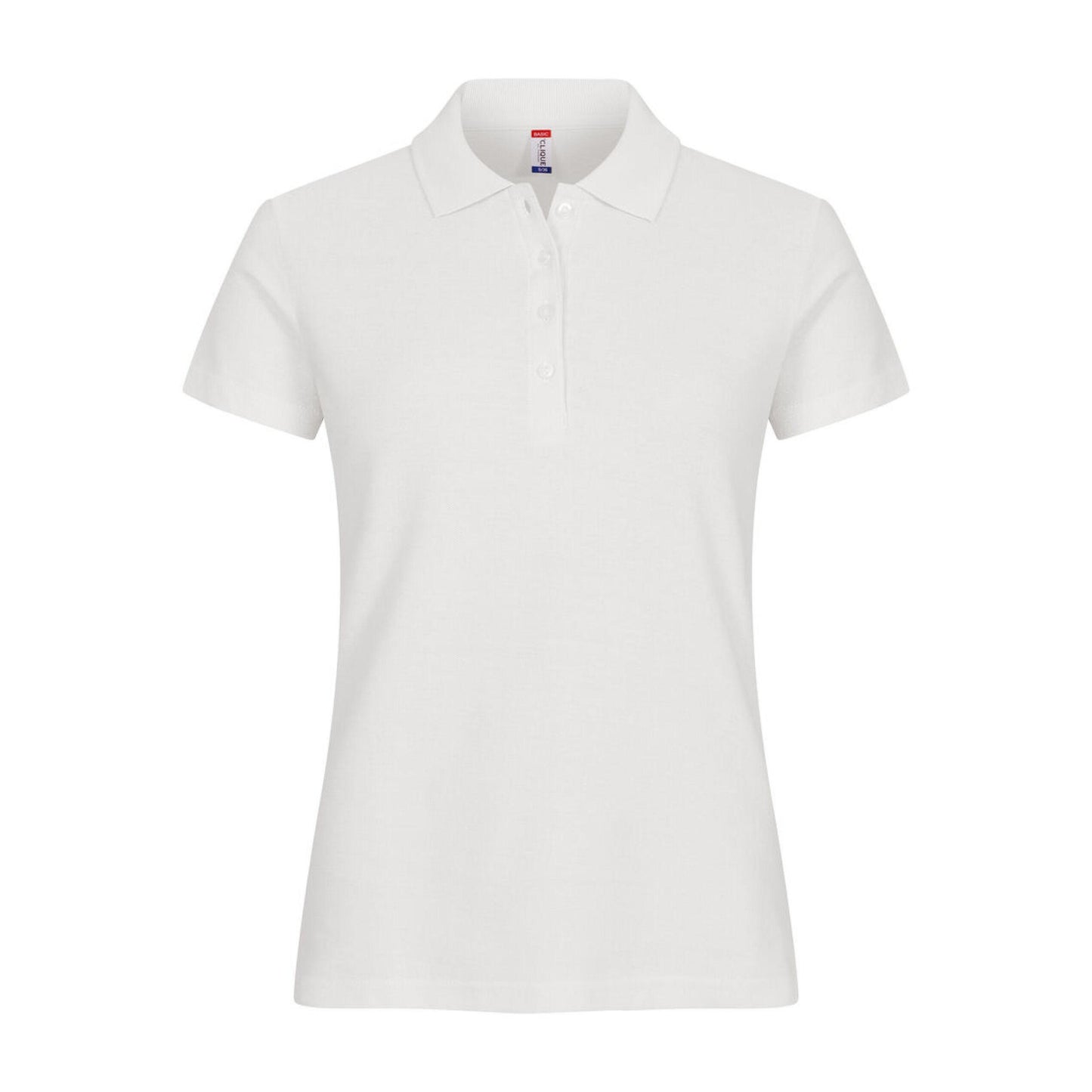 Off White - Back - Clique Womens-Ladies Plain Polo Shirt