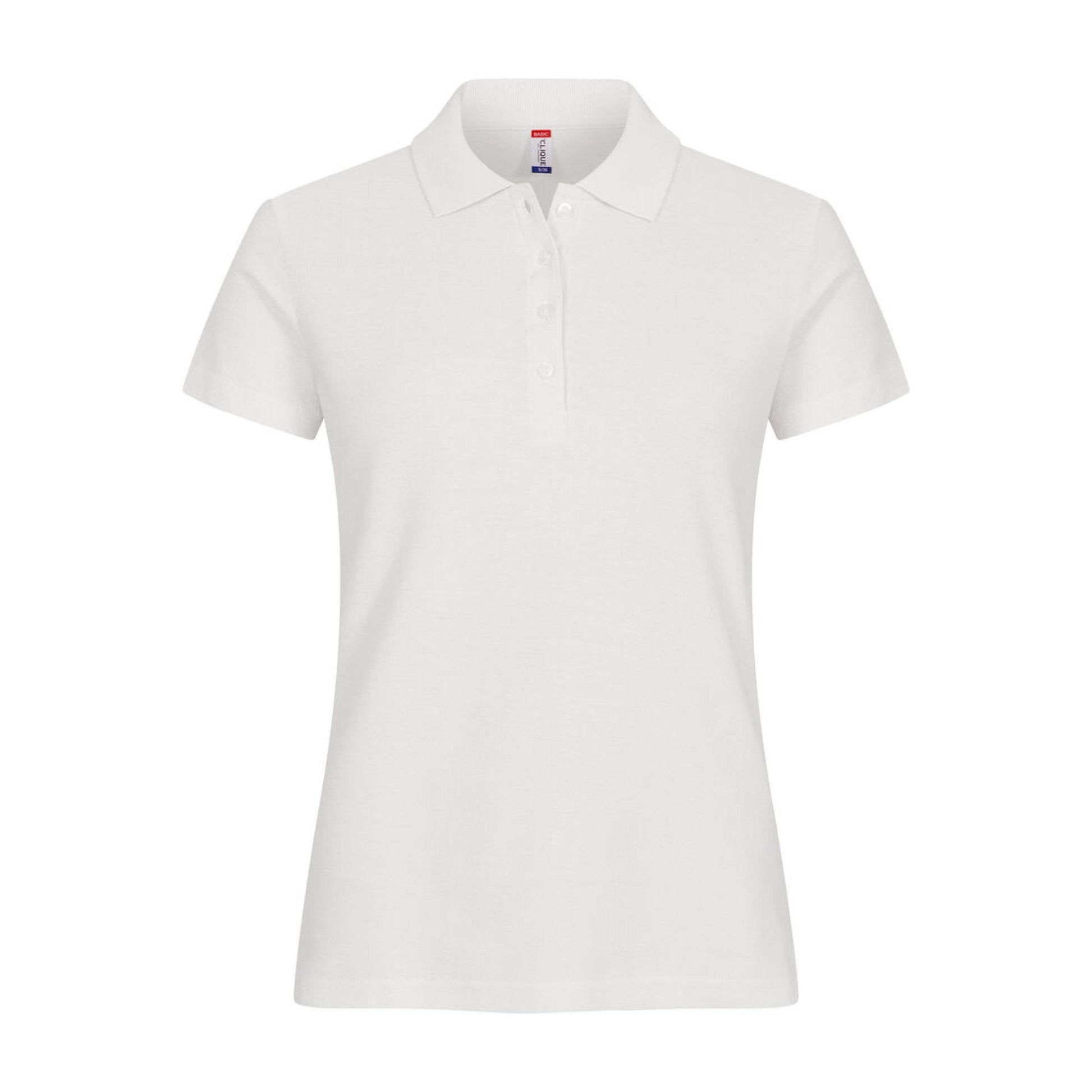 Off White - Back - Clique Womens-Ladies Plain Polo Shirt
