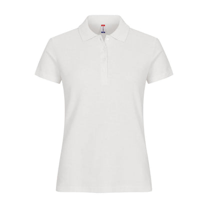 Off White - Back - Clique Womens-Ladies Plain Polo Shirt