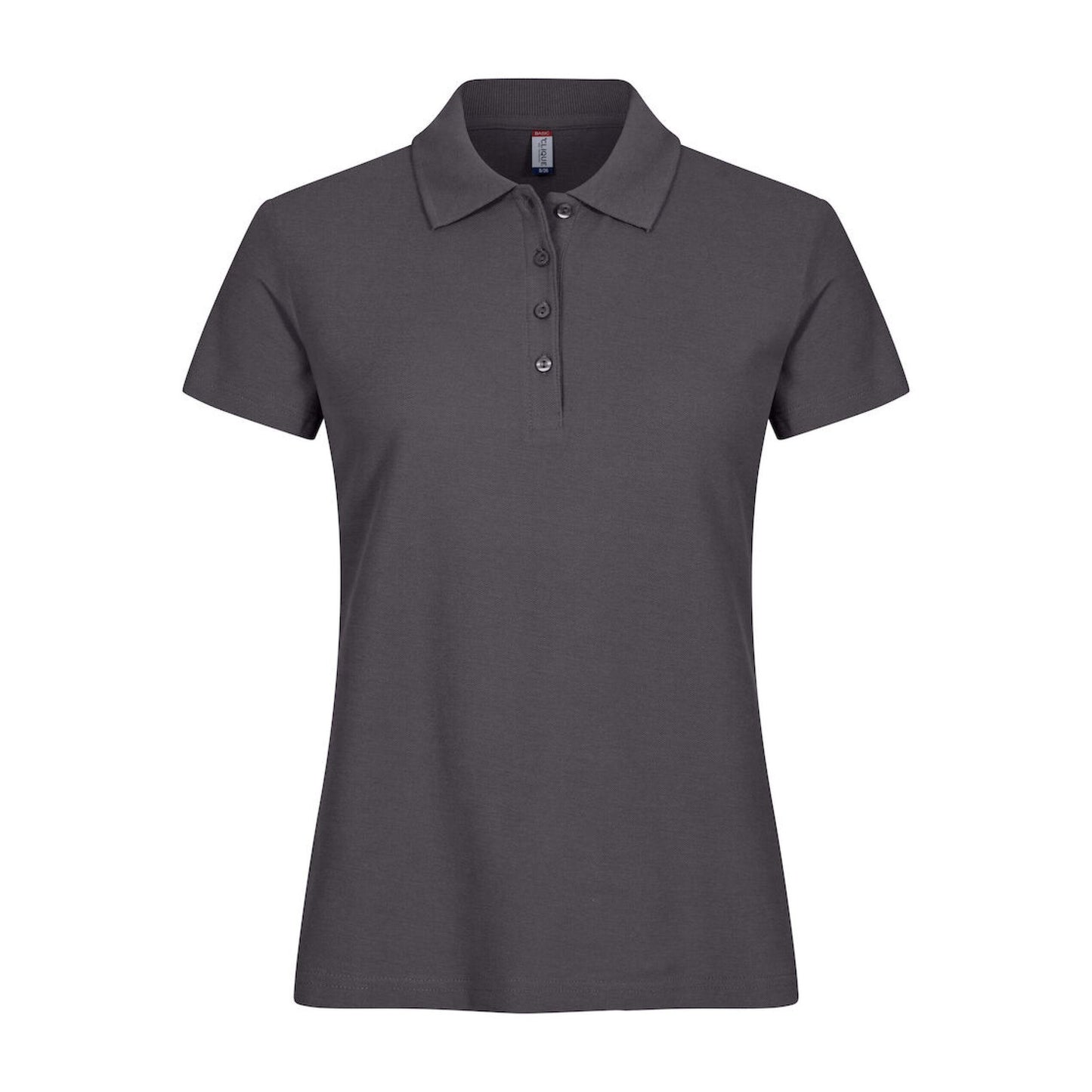 Metal Grey - Back - Clique Womens-Ladies Plain Polo Shirt