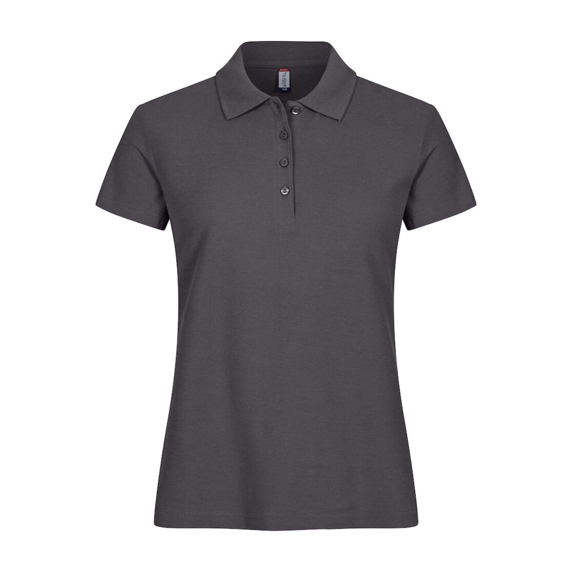 Metal Grey - Back - Clique Womens-Ladies Plain Polo Shirt