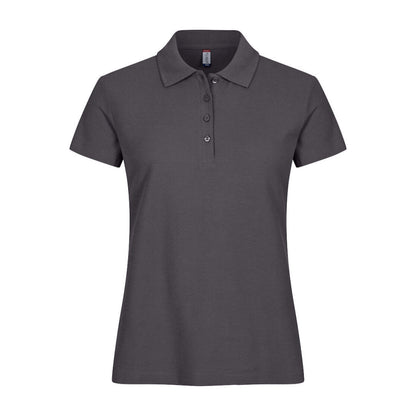 Metal Grey - Back - Clique Womens-Ladies Plain Polo Shirt