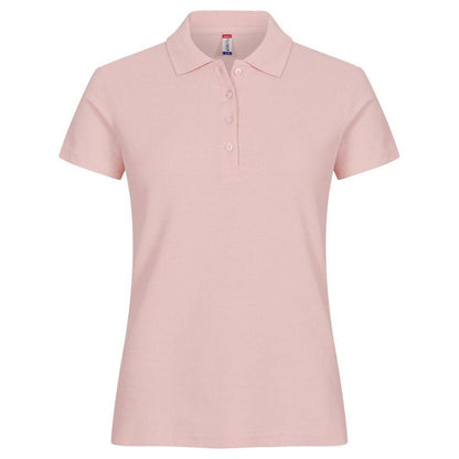 Candy Pink - Front - Clique Womens-Ladies Plain Polo Shirt