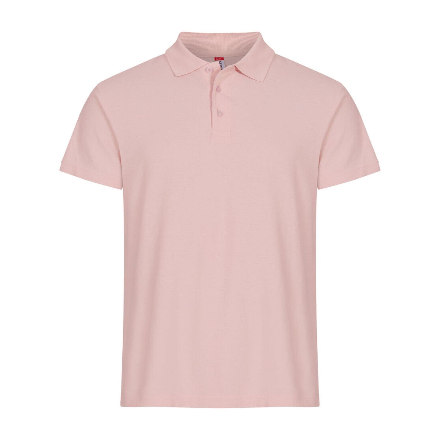 Candy Pink - Back - Clique Mens Basic Melange Polo Shirt