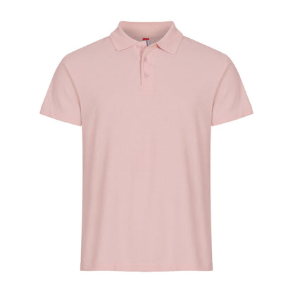 Candy Pink - Back - Clique Mens Basic Melange Polo Shirt