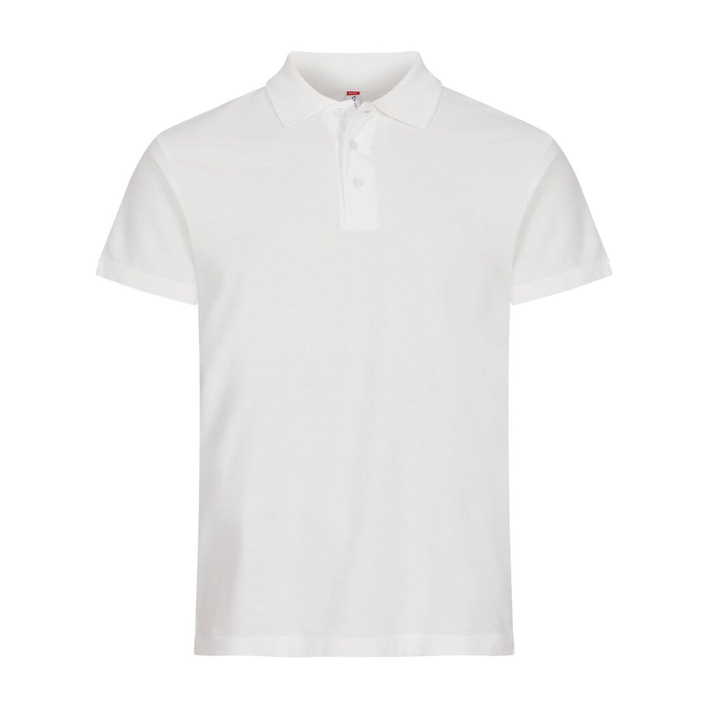 Off White - Back - Clique Mens Basic Melange Polo Shirt