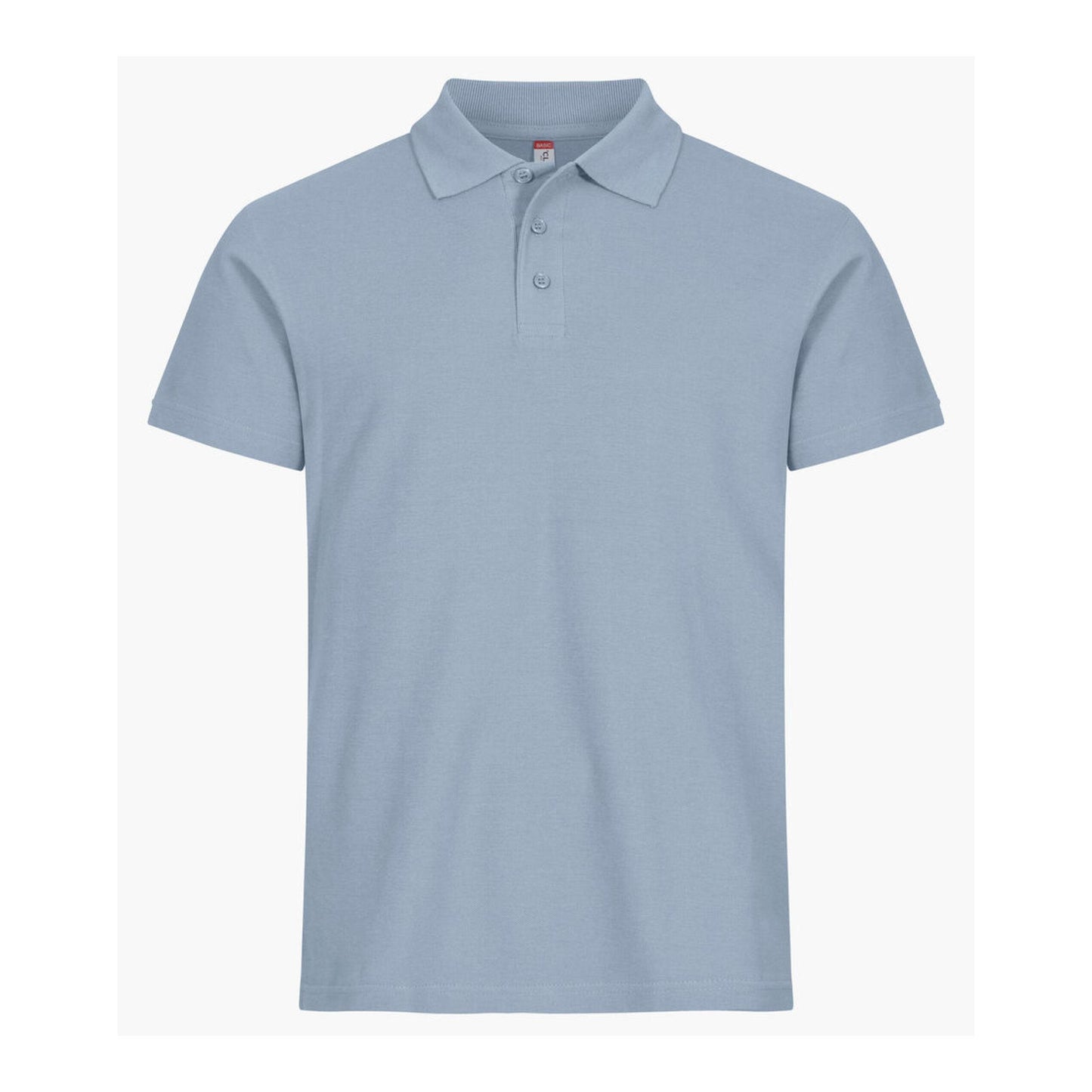 Soft Blue - Back - Clique Mens Basic Melange Polo Shirt