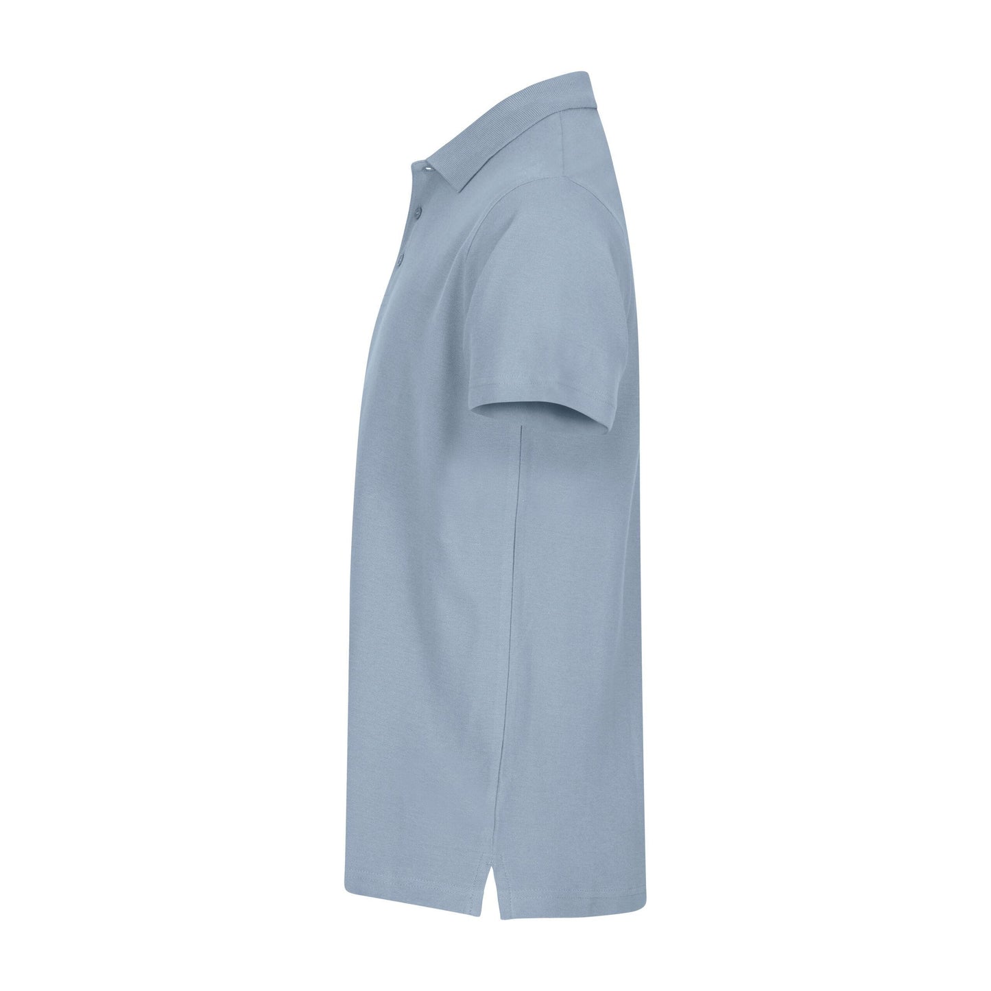 Soft Blue - Side - Clique Mens Basic Melange Polo Shirt