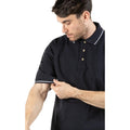 Navy-White - Back - Kustom Kit Mens St. Mellion Mens Short Sleeve Polo Shirt