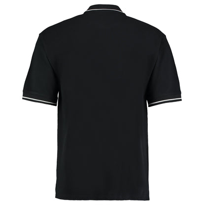 Black-White - Back - Kustom Kit Mens St. Mellion Mens Short Sleeve Polo Shirt