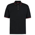 Black-Bright Red - Front - Kustom Kit Mens St. Mellion Mens Short Sleeve Polo Shirt