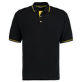 Black-Yellow - Front - Kustom Kit Mens St. Mellion Mens Short Sleeve Polo Shirt