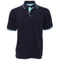 Navy-Light Blue - Front - Kustom Kit Mens St. Mellion Mens Short Sleeve Polo Shirt