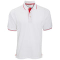 White-Bright Red - Front - Kustom Kit Mens St. Mellion Mens Short Sleeve Polo Shirt