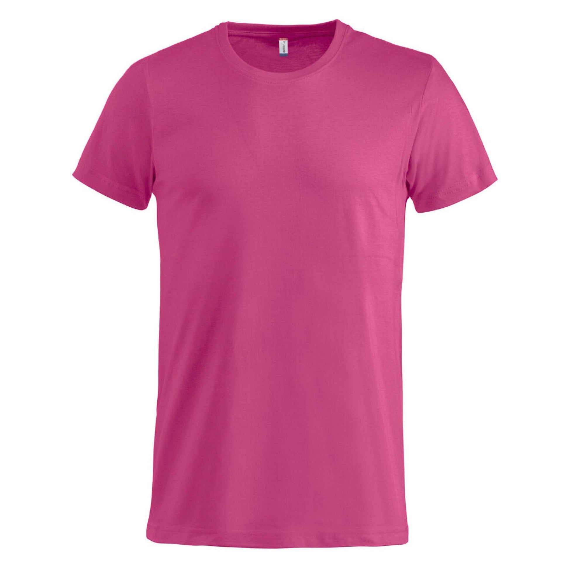 Bright Cerise - Back - Clique Mens Melange T-Shirt