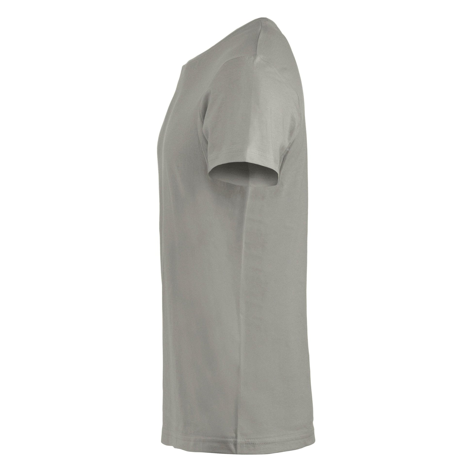 Silver - Side - Clique Mens Melange T-Shirt
