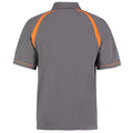 Charcoal-Orange - Back - Kustom Kit Oak Hill Mens Short Sleeve Polo Shirt