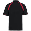 Black-Bright Red - Back - Kustom Kit Oak Hill Mens Short Sleeve Polo Shirt