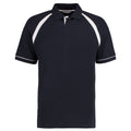 Navy-White - Front - Kustom Kit Oak Hill Mens Short Sleeve Polo Shirt