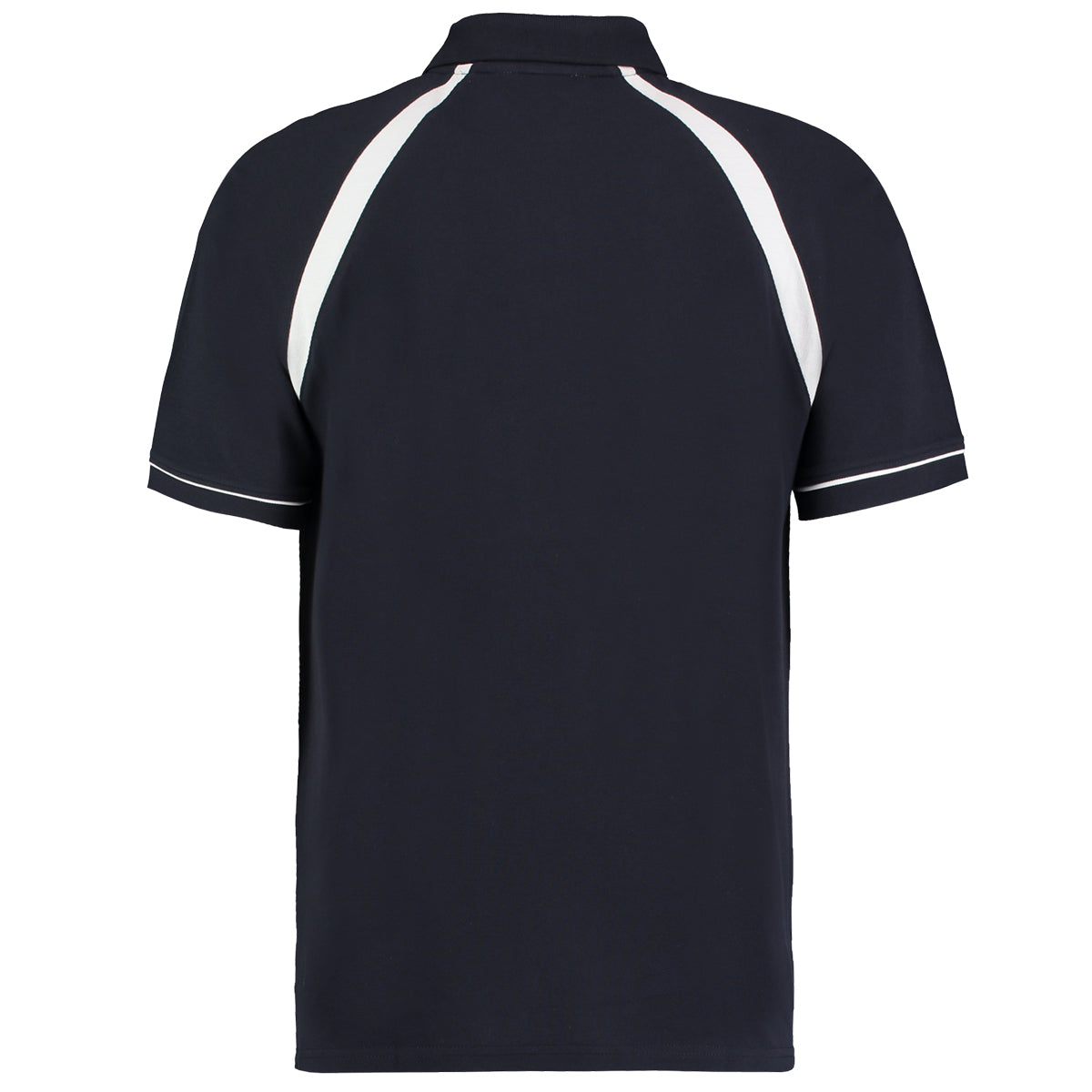 Navy-White - Back - Kustom Kit Oak Hill Mens Short Sleeve Polo Shirt