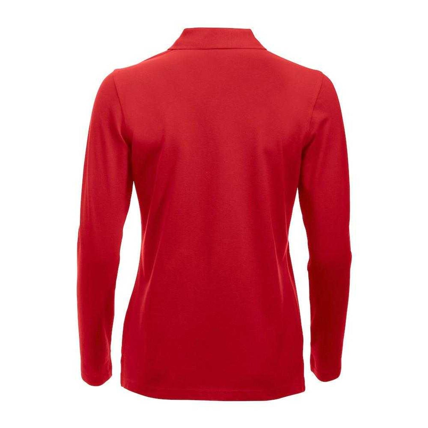 Red - Back - Clique Womens-Ladies Classic Marion Long-Sleeved Polo Shirt