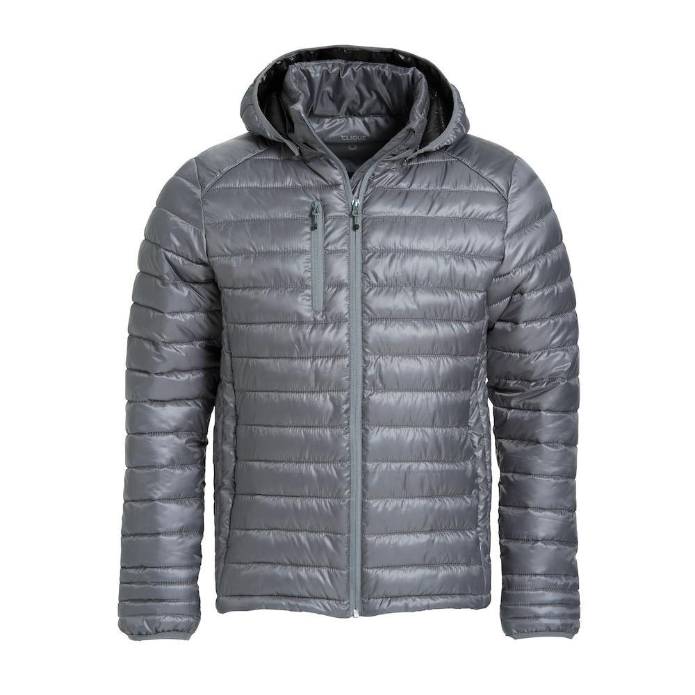 Grey - Front - Clique Mens Hudson Padded Jacket