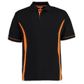 Black-Orange - Front - Kustom Kit Scottsdale Mens Short Sleeve Polo Shirt