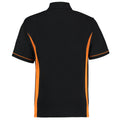 Black-Orange - Back - Kustom Kit Scottsdale Mens Short Sleeve Polo Shirt