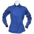 Royal Blue - Side - Kustom Kit Ladies Corporate Long Sleeve Oxford Shirt