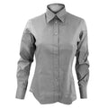 Silver Grey - Front - Kustom Kit Ladies Corporate Long Sleeve Oxford Shirt
