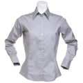Silver Grey - Back - Kustom Kit Ladies Corporate Long Sleeve Oxford Shirt