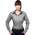 Silver Grey - Side - Kustom Kit Ladies Corporate Long Sleeve Oxford Shirt