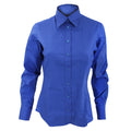 Royal Blue - Front - Kustom Kit Ladies Corporate Long Sleeve Oxford Shirt