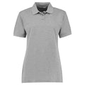 Heather Grey - Front - Kustom Kit Ladies Klassic Superwash Short Sleeve Polo Shirt