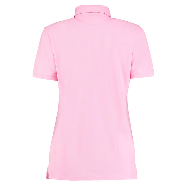 Pink - Back - Kustom Kit Ladies Klassic Superwash Short Sleeve Polo Shirt