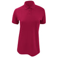 Raspberry - Front - Kustom Kit Ladies Klassic Superwash Short Sleeve Polo Shirt