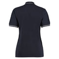 Navy-White - Back - Kustom Kit Ladies St. Mellion Short Sleeve Polo Shirt