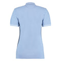 Light Blue-White - Back - Kustom Kit Ladies St. Mellion Short Sleeve Polo Shirt