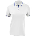 White-Navy - Front - Kustom Kit Ladies St. Mellion Short Sleeve Polo Shirt