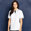 White-Navy - Back - Kustom Kit Ladies St. Mellion Short Sleeve Polo Shirt