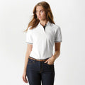 White-Navy - Side - Kustom Kit Ladies St. Mellion Short Sleeve Polo Shirt