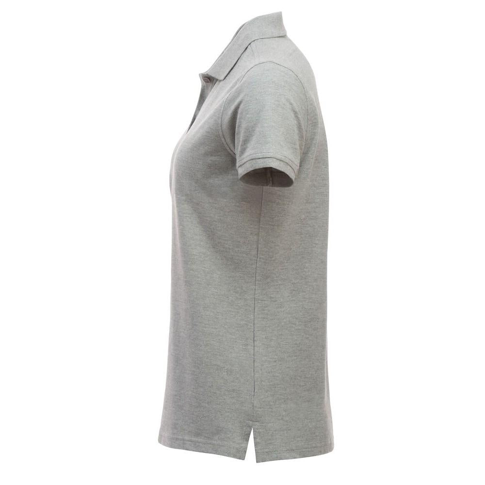 Grey Melange - Side - Clique Womens-Ladies Classic Marion Melange Polo Shirt