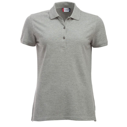 Grey Melange - Front - Clique Womens-Ladies Classic Marion Melange Polo Shirt